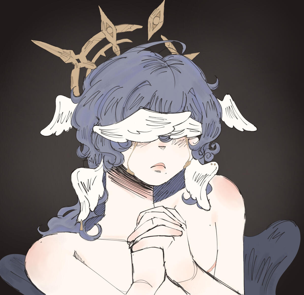 fully colored, bust